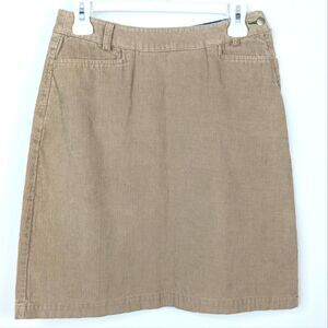 TOMMY HILFIGER Women’s Corduroy Skirt Tan Beige Size 4 Retro Y2K